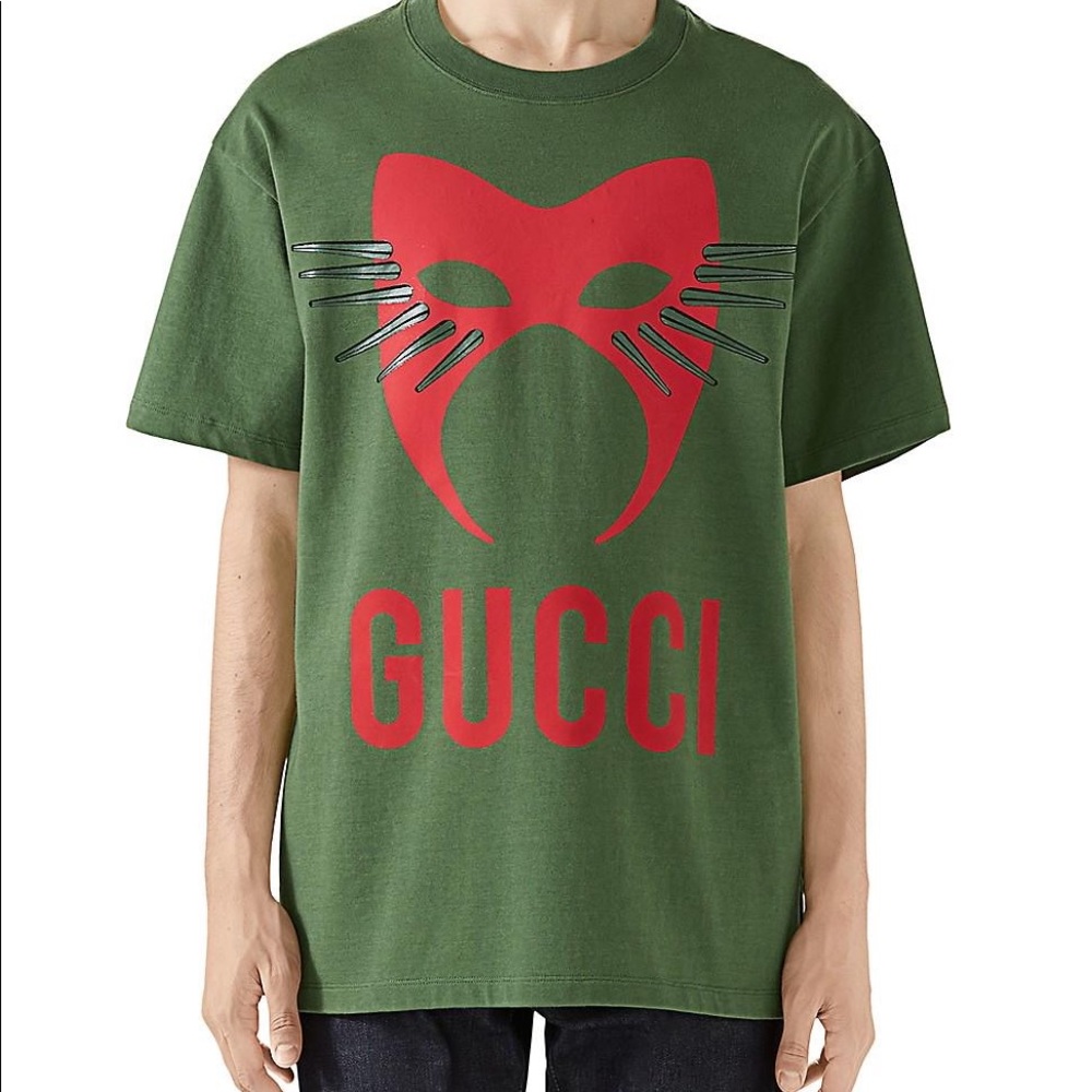 GUCCI
Manifesto mask-print cotton-jersey T-shirt